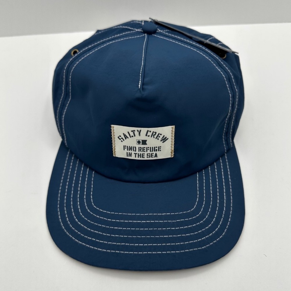 Salty Crew Even Keel Navy Blue Strapback Hat Mens One Size 35035662 NEW